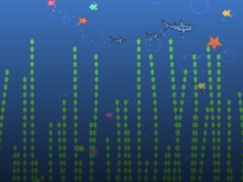 Art From Code: Pixel Sharks!
